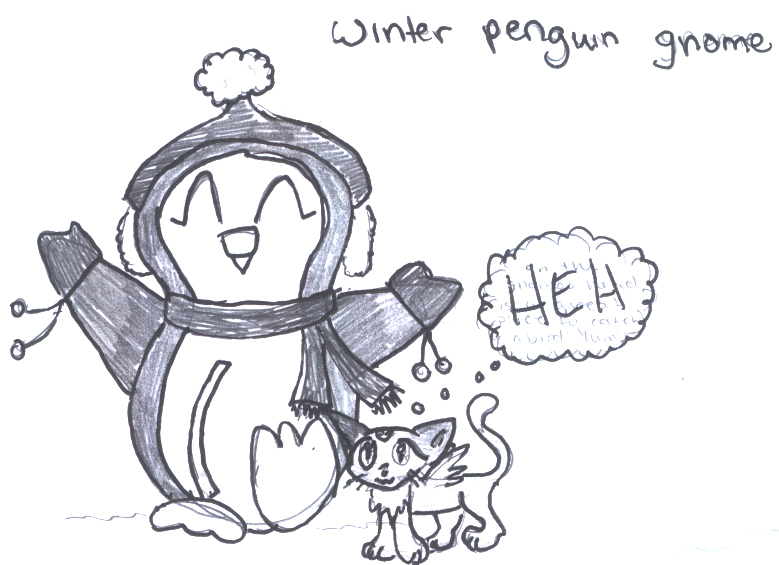 Evil penguin, come to steal our sanity!